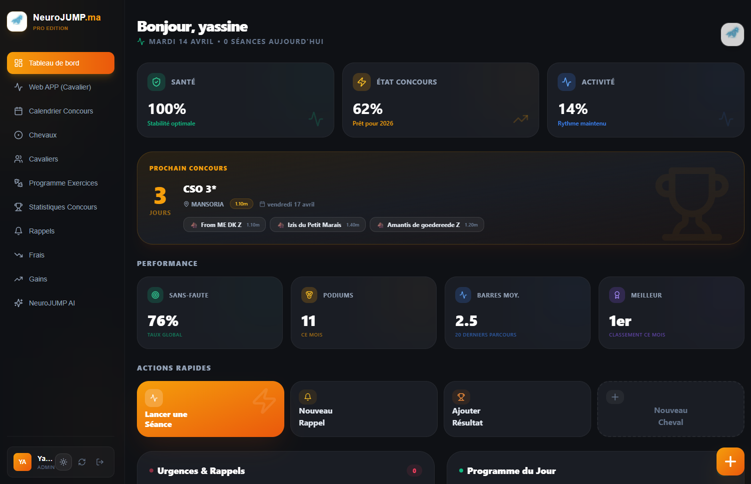 NeuroJUMP — Equestrian operations, made mobile.